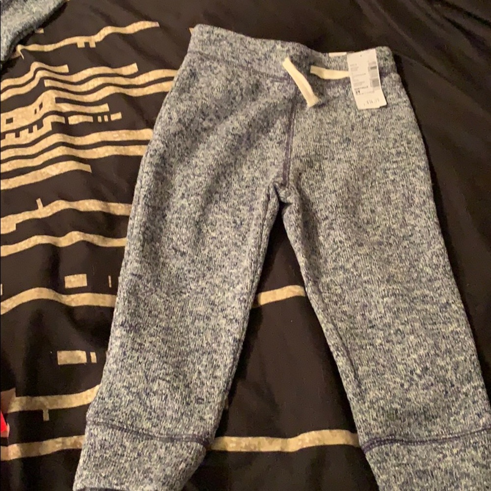 Blue and white joggers